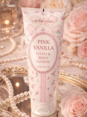 Amberglow Pink Vanilla Hand & Body Lotion — Soft Pink Scented Moisturizer